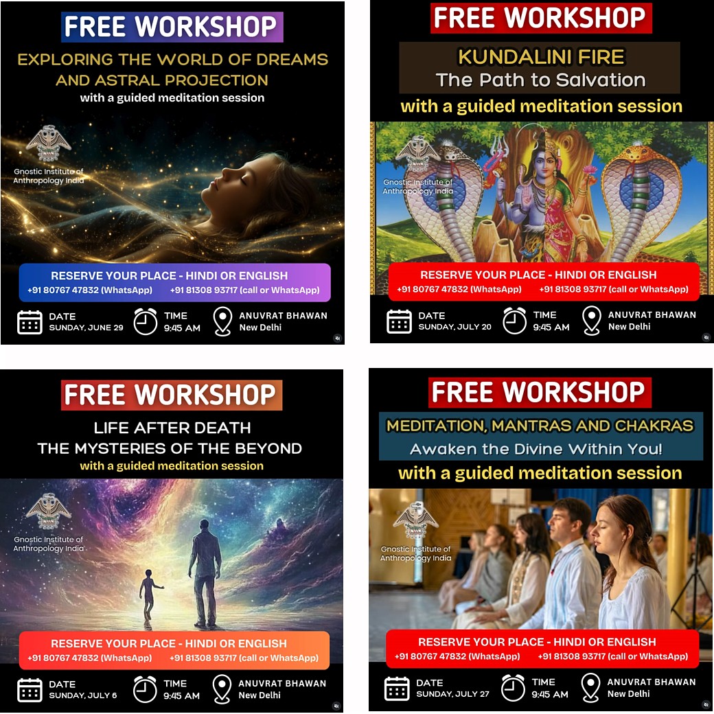 FREE Lecture in New Delhi: Join us to study Gnosis, a universal, timeless, and practical spiritual teaching that leads to the awakening of consciousness and self-realization of the Being
